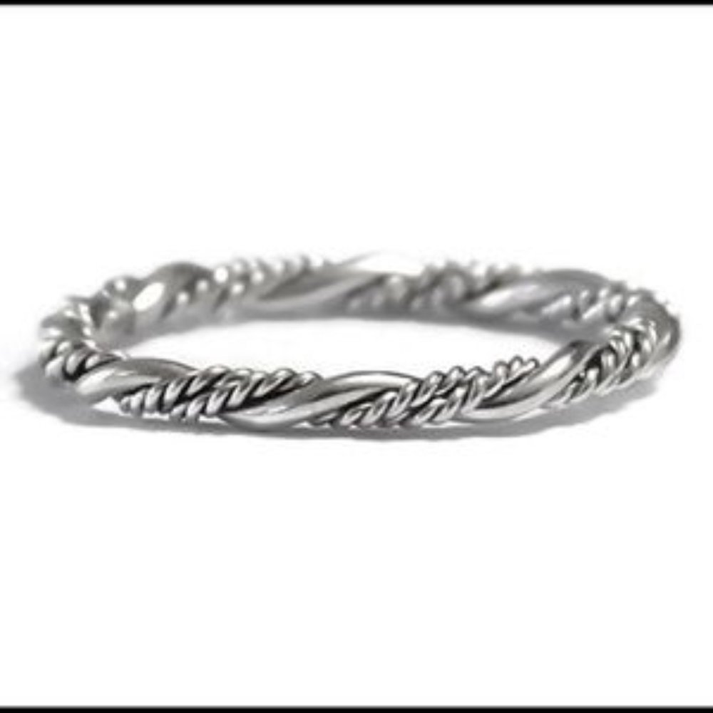 925 Sterling Braided ring - Picture 3 of 4